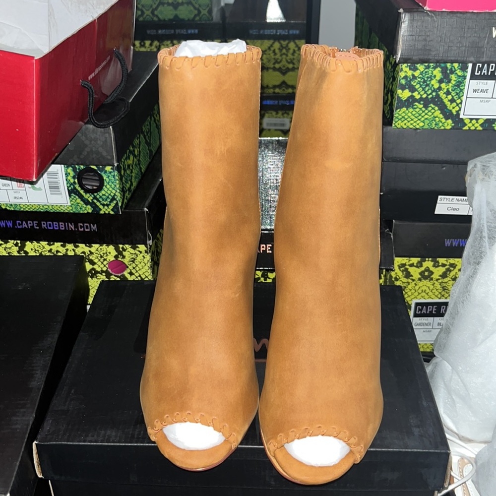 Tan ankle boots
